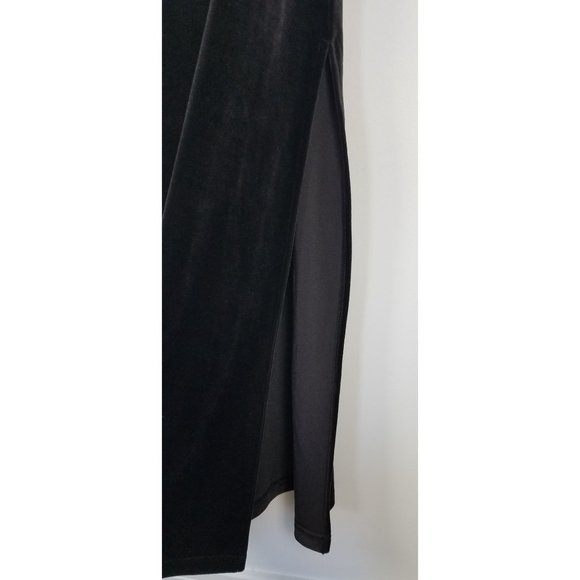 International Concepts Intimates Sz. M Black Velvet Long Sleeve Maxi Gown NWT - Picture 5 of 7